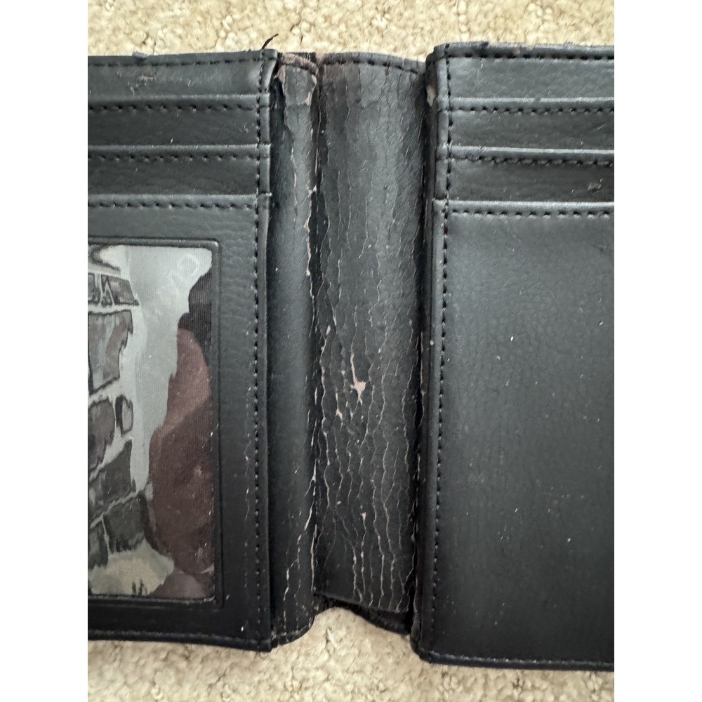 GIANI BERNINI Black Genuine Leather Nautical 18 Card Slots Kiss Lock Wallet - Picture 8 of 9